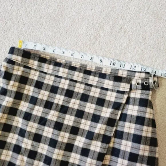 Hollister Clueless Preppy Academia Plaid High Rise 90s Wrap Skirt M - Picture 5 of 7